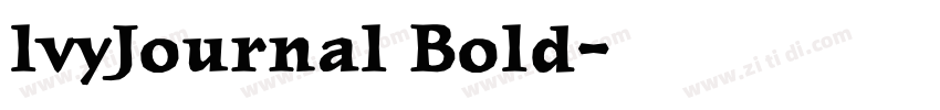lvyJournal Bold字体转换